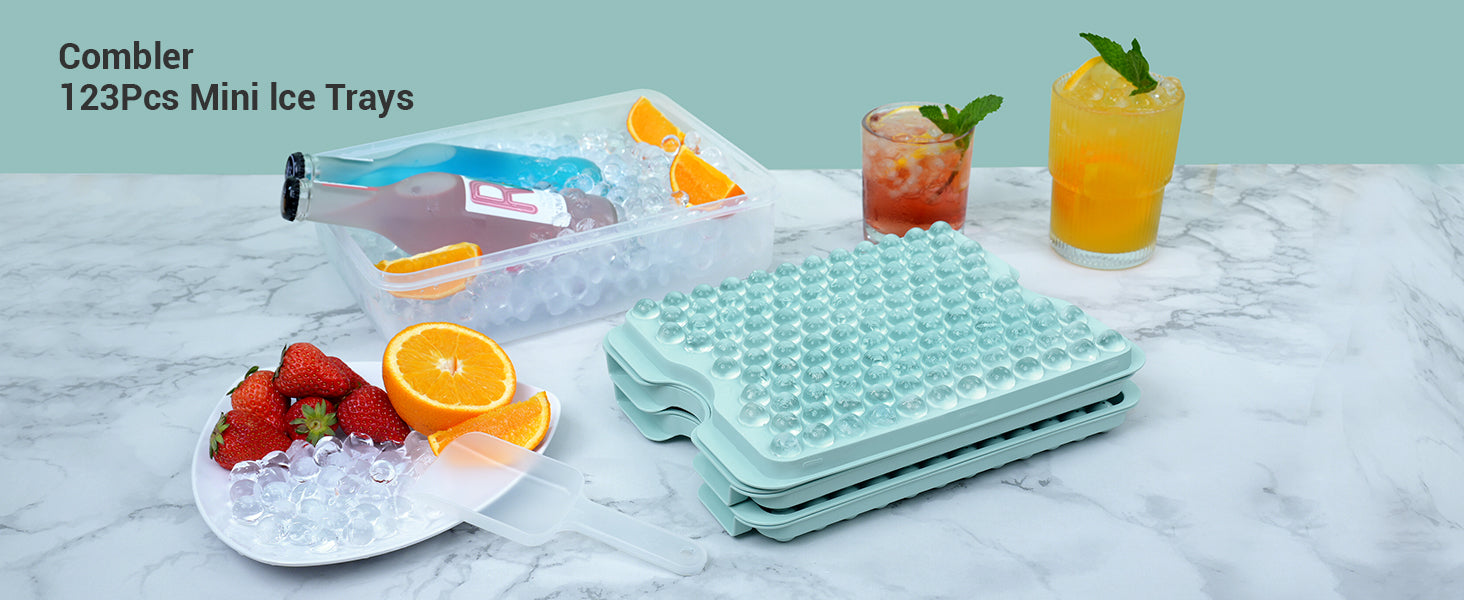 ⭐️Sharper Image ~ 30 Cube Ice Tray Set~ Contains Ice Cube Tray, Bin, Lid &  Scoop