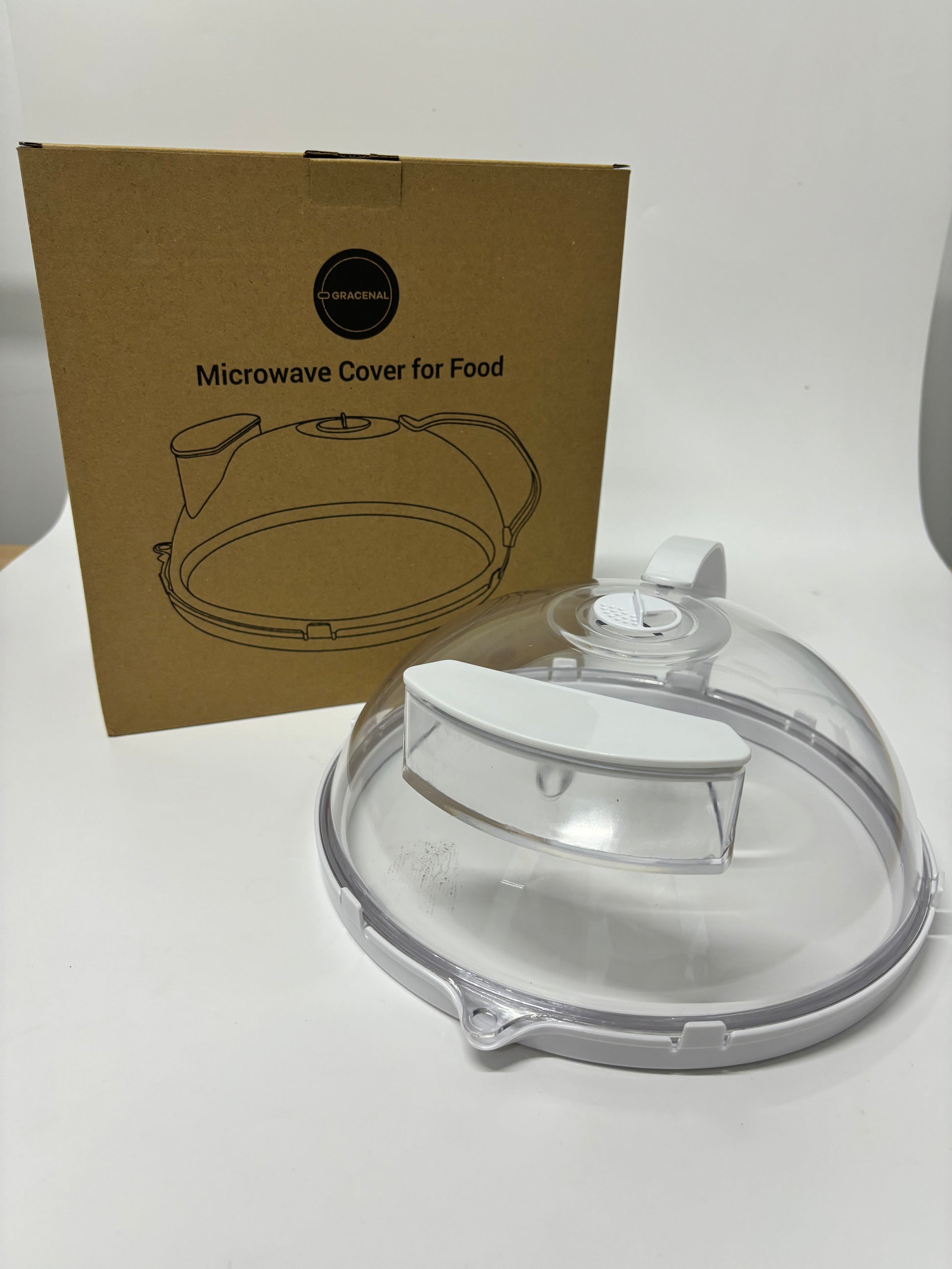 Gracenal Microwave Cover & Combler Ice Cube Tray with Lid and Bin
